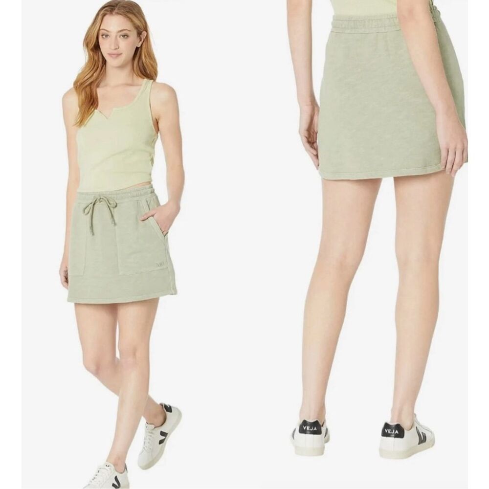 Madewell MWL Pull-on Mini Skirt In Green Size S
